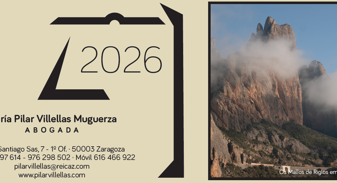 Un año más desde el despacho de María Pilar Villellas os ofrecemos un calendario aragonés para el nuevo año.
